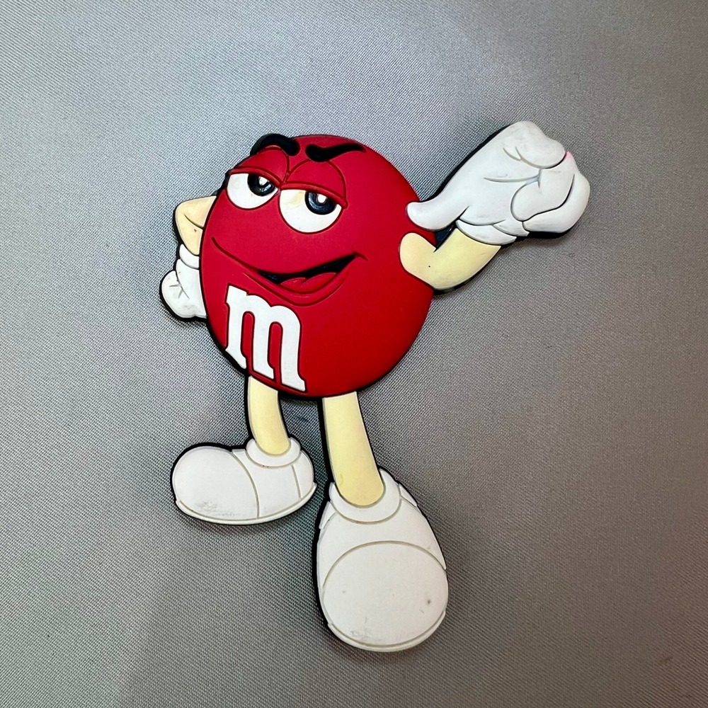 M&M's Red Character 3D Fridge Magnet OS Red Excellent Rubber Mascot #823823